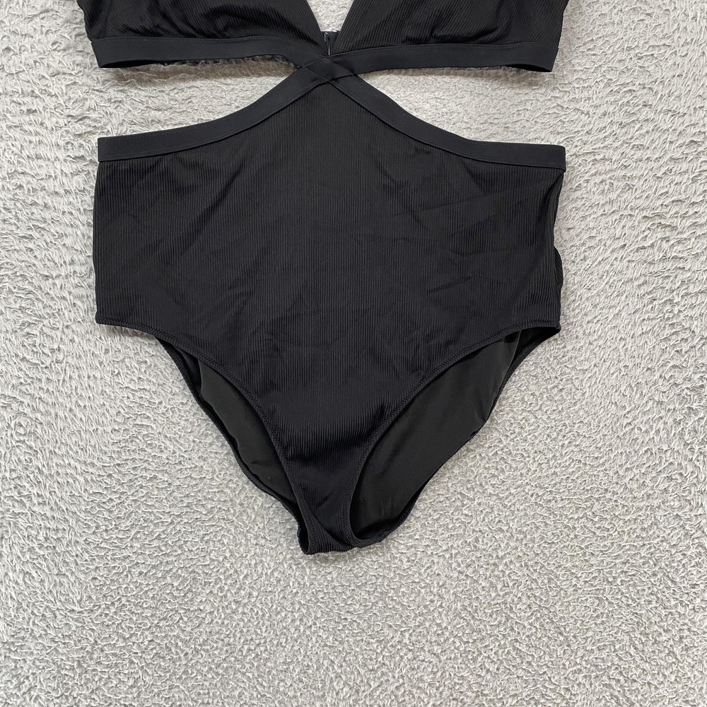 aerie Black Cutout One-Piece Swimsuit - Picture 2 of 13